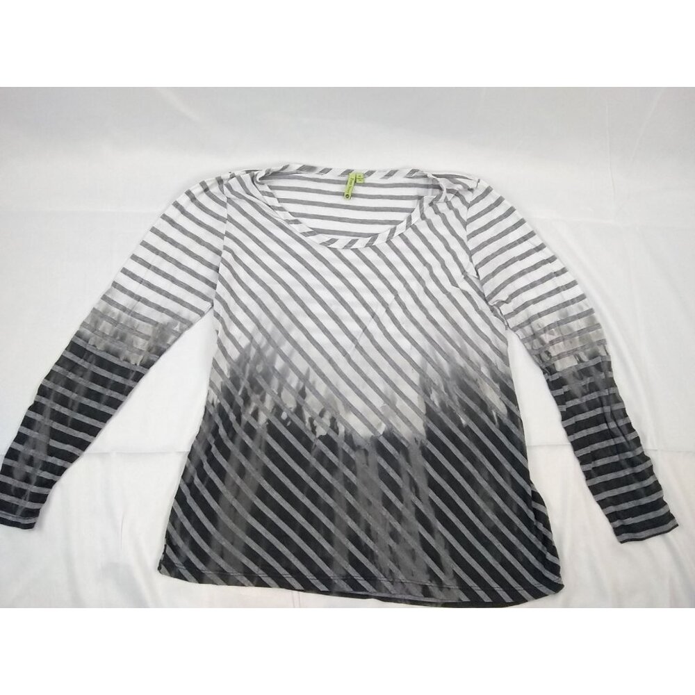 Free Society Striped V neck blouse size XL
